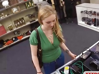 Blonde Woman Nailed By Horny Pawn Keeper In His Office