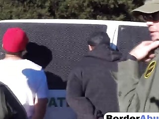 Cute Brunette Teen Fucked By Horny Blonde And Big Cock Officer Outdoor
